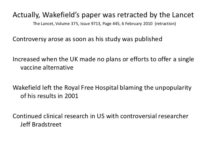 Andrew wakefield study ppt