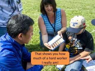 That shows you how
much of a hard worker
I really am!
Photo Credit: NASA Goddard Space Flight Center
 