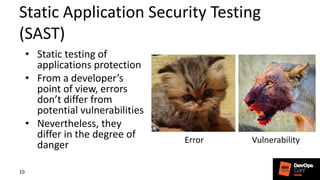 SAST, fight against potential vulnerabilities | PPT image.