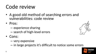 SAST, fight against potential vulnerabilities | PPT