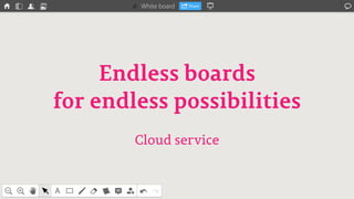 White board   Share




     Endless boards
for endless possibilities
        Cloud service


A
 