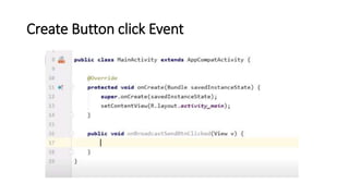 Create Button click Event
 