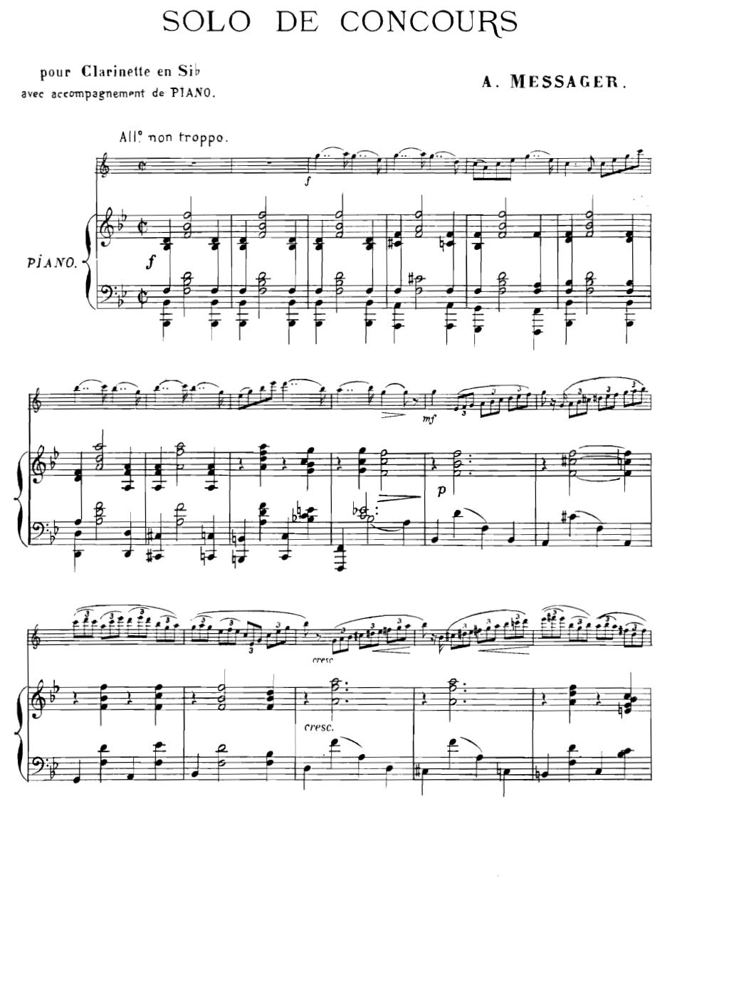 Instruments De Musique Et Sono Clarinette Solo De Concours Clarinette Sib Et Piano Instruments De Musique Et Sono Clarinette Solo De Concours Clarinette Sib Et Piano