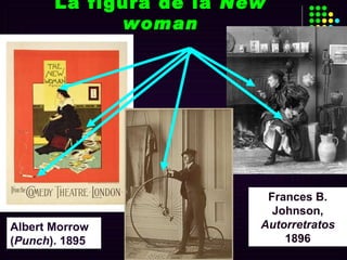 La figura de la  New woman Albert Morrow ( Punch ). 1895 Frances B. Johnson,  Autorretratos  1896 