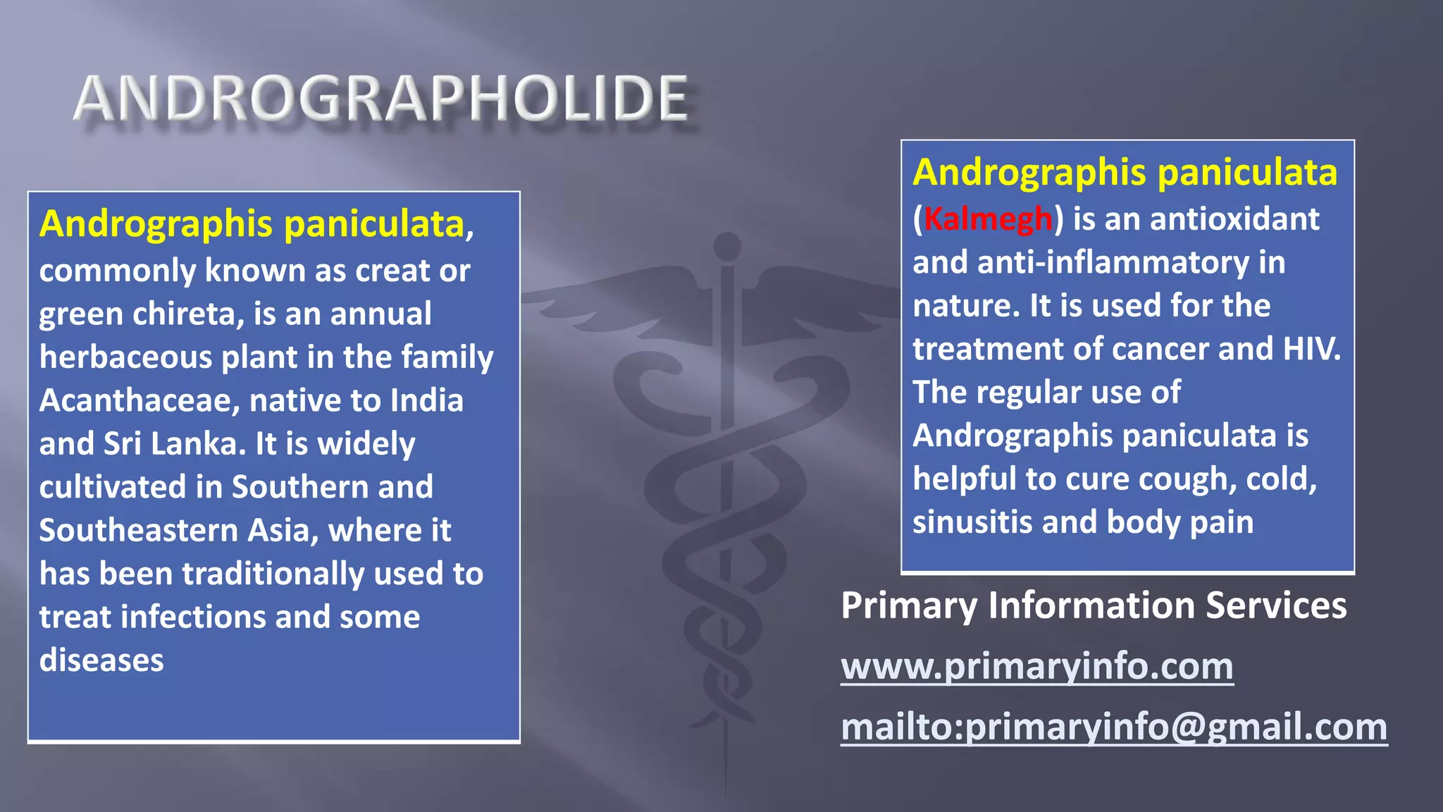 Andrographolide - database | PDF
