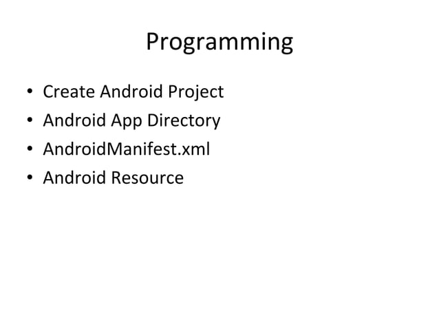Getting started with Android | PPT