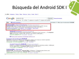 Búsqueda del Android SDK I