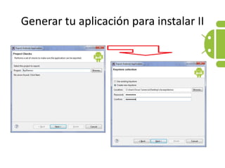 Generar tu aplicación para instalar III