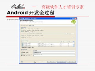 Android 开发全过程 创建 android 项目 