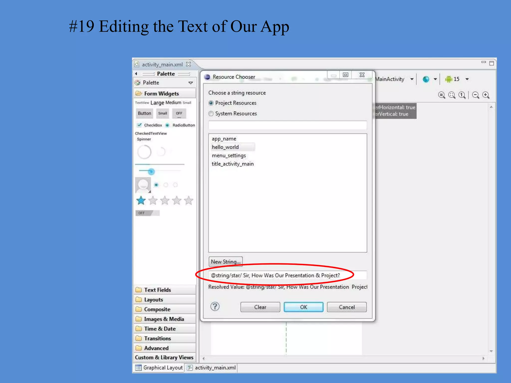 #19 Editing the Text of Our App
 