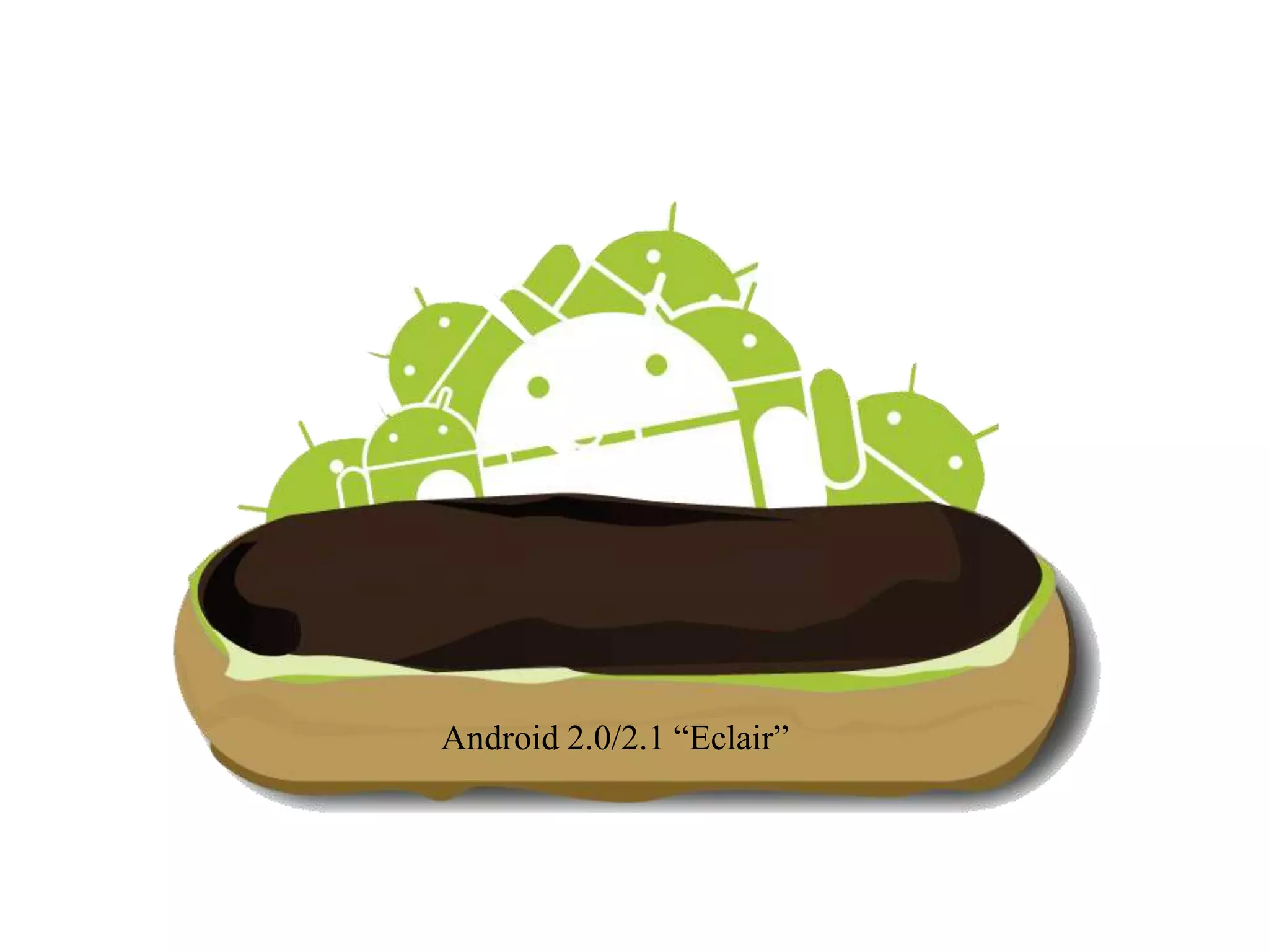 Multiple Account Support                              Google Map Navigations




                                                                       Live Wallpapers
Speech-To-Text




                                 Android 2.0/2.1 “Eclair”
 