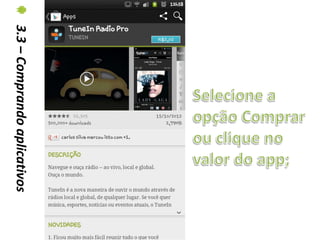 3.3 – Comprando aplicativos
 