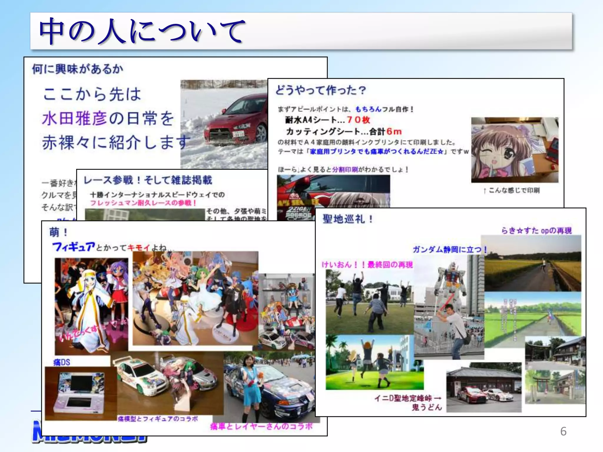 中の人について




          6
 