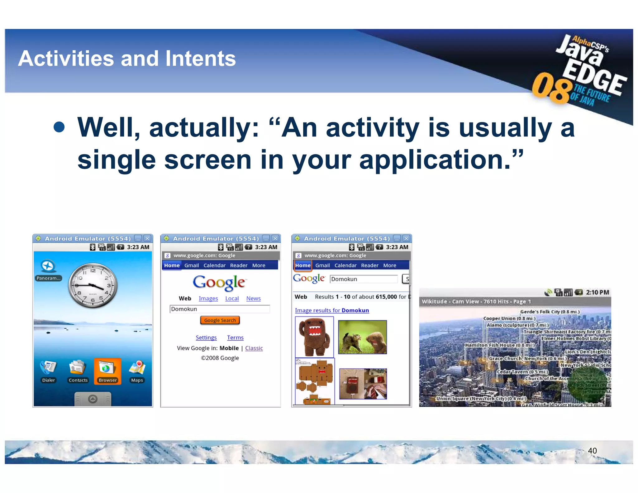 Google Android @ AlphaCSP's JavaEdge