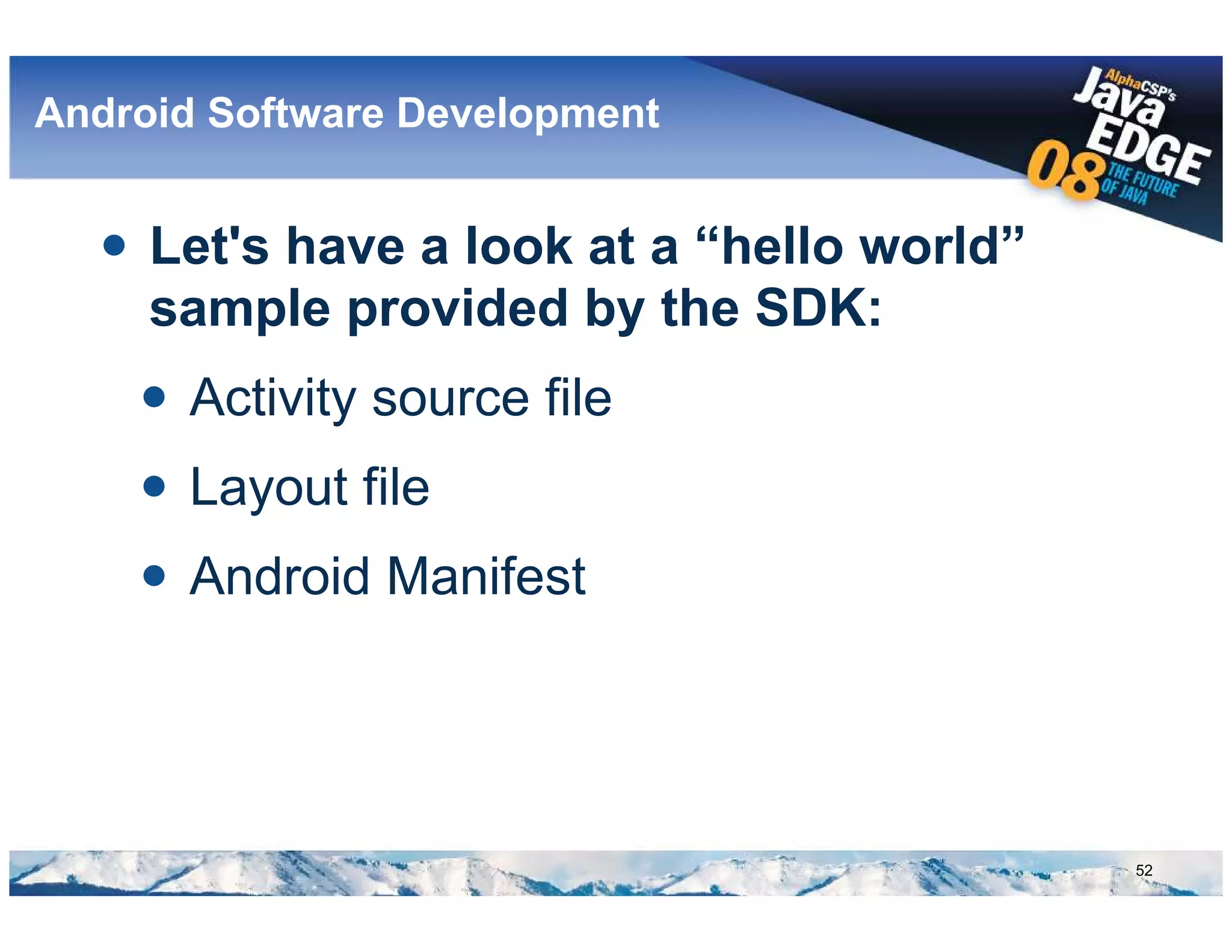 Google Android @ AlphaCSP's JavaEdge