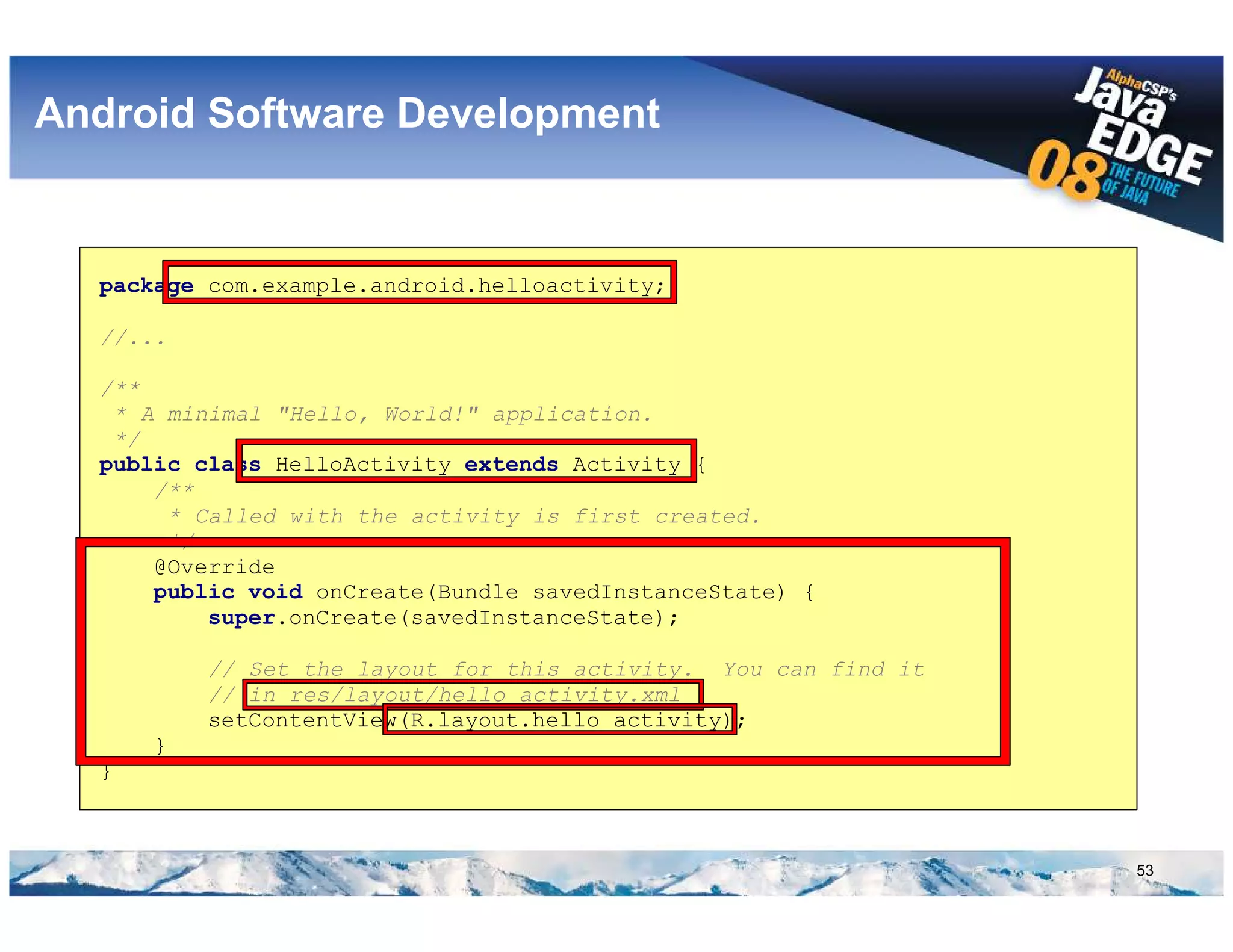 Google Android @ AlphaCSP's JavaEdge