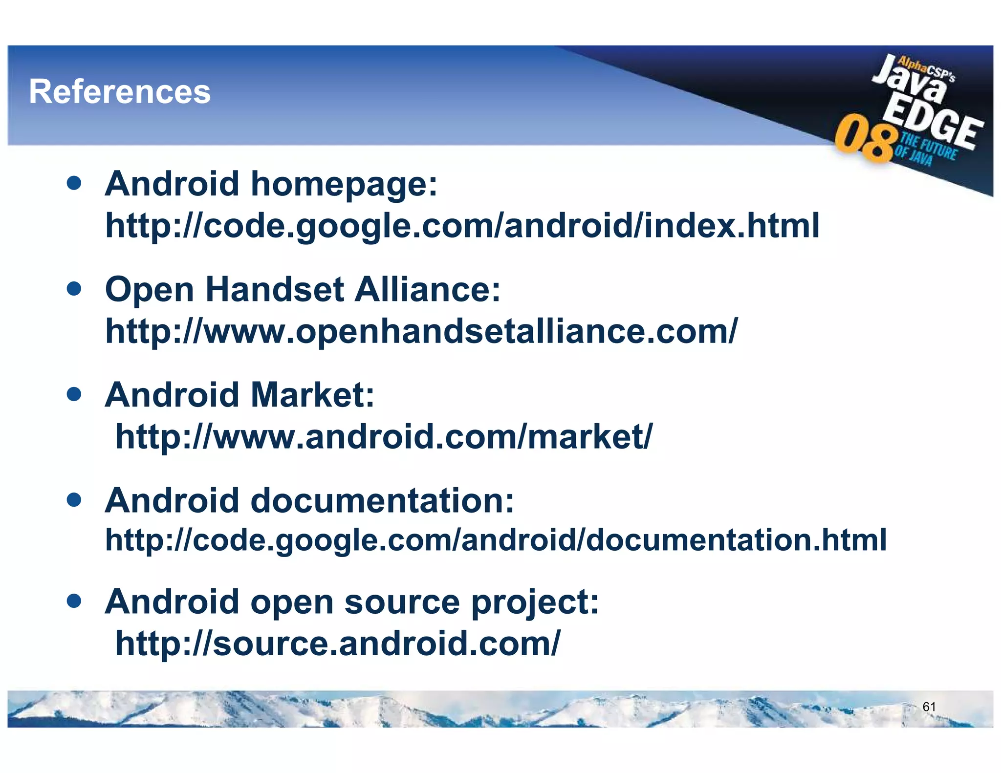 Google Android @ AlphaCSP's JavaEdge