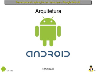 Desenvolvendo aplicações em Java para o Google Android



                           Arquitetura




                     ...