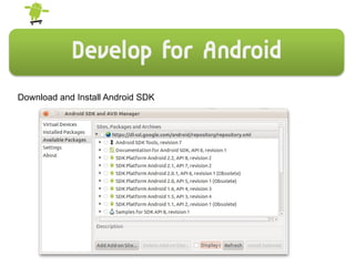 Download and Install Android SDK
&
 