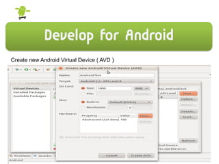 Create new Android Virtual Device ( AVD )
&
 