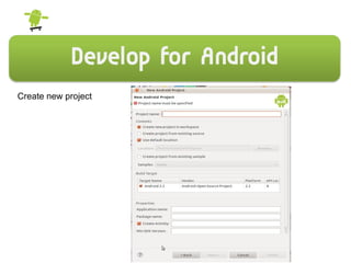 Create new project
&
 