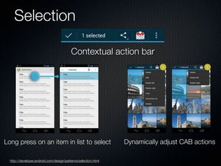 Android 4.0 UI design tips | PDF