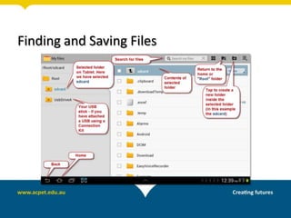 Finding and Saving Files
 