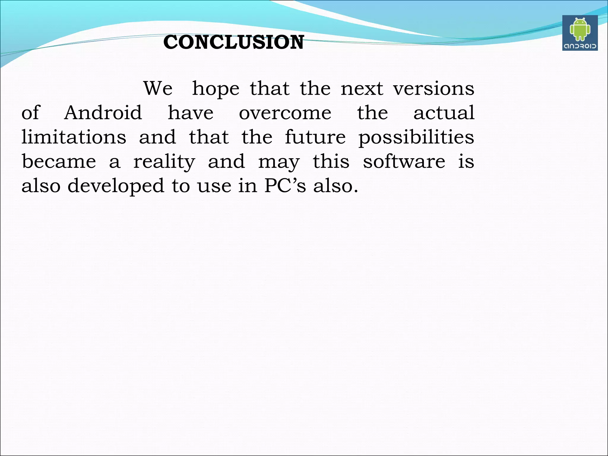 Android ppt | PPT