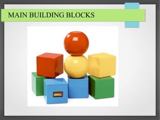 MAIN BUILDING BLOCKS

 