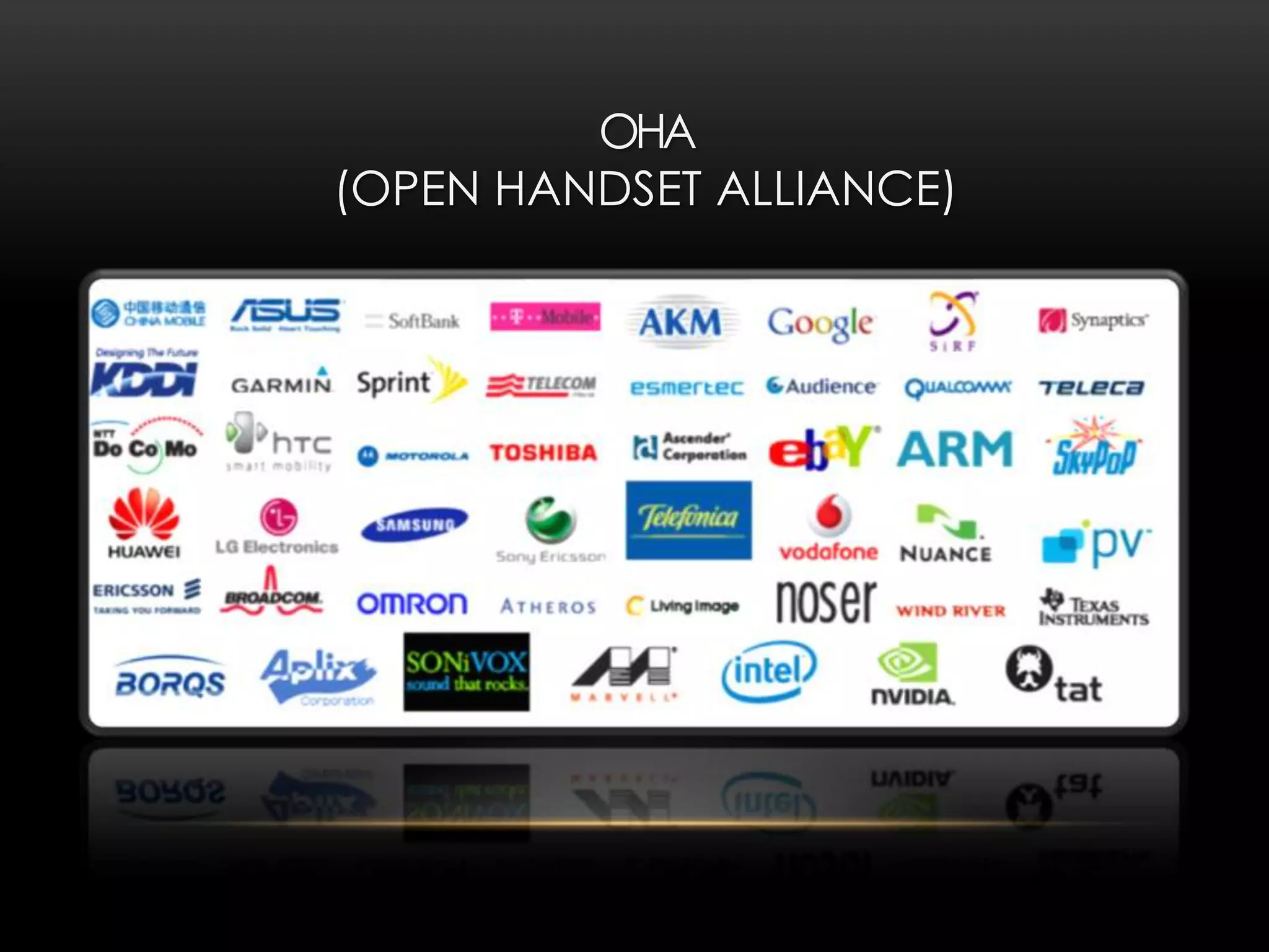 OHA
(OPEN HANDSET ALLIANCE)

 