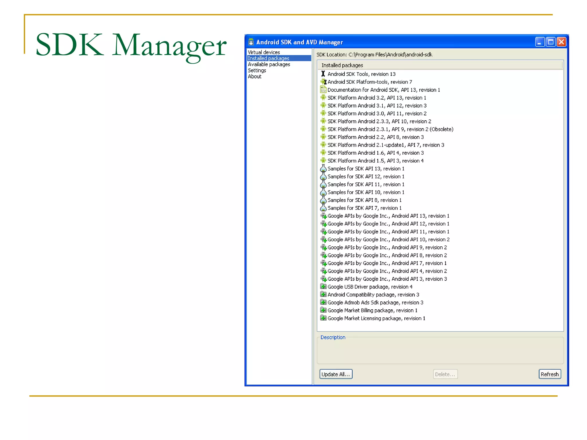 SDK Manager
 