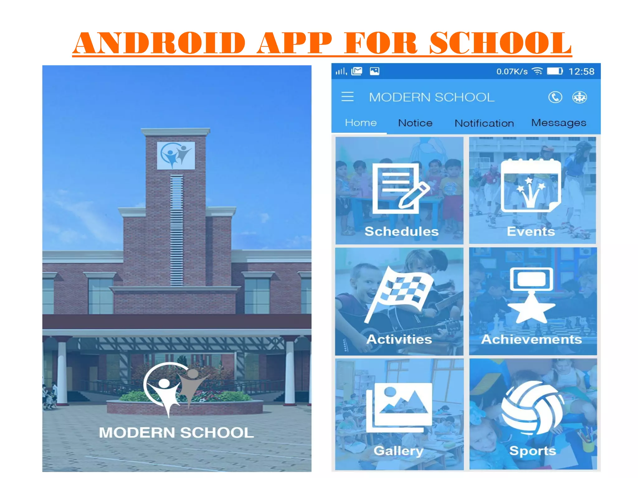ANDROID APP FOR SCHOOL
 