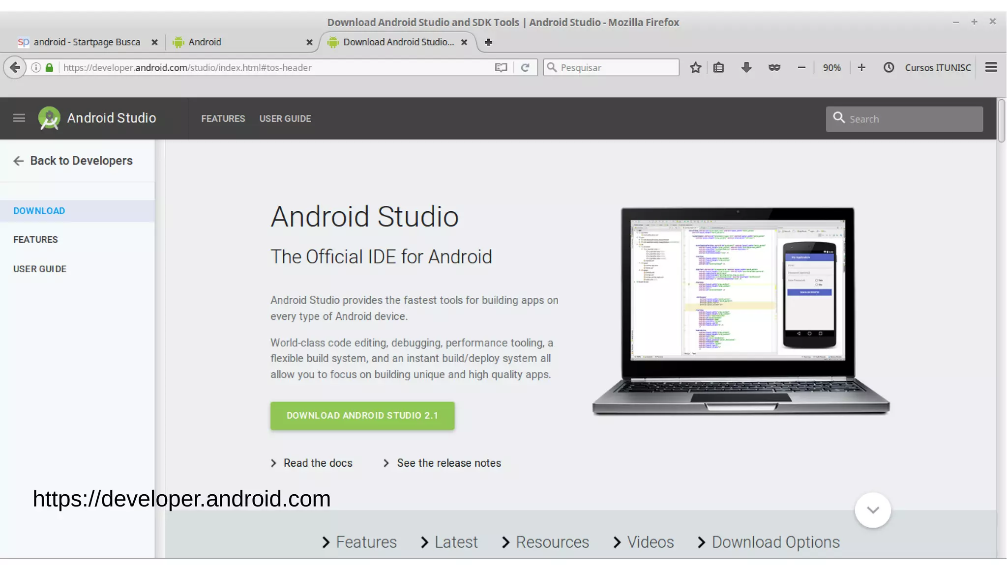 CC BY-SA luizrauber@gmail.com || fb.com/luizrauber 13/105
https://developer.android.com
 