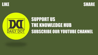 SUPPORT US
THE KNOWLEDGE HUB
SUBSCRIBE OUR YOUTUBE CHANNEL
LIKE SHARE
 