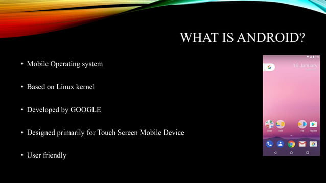 Android Operating System Presentation Slides in Simple | PPTX