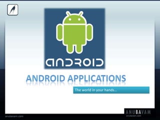 ANDROID APPLICATIONS The world in your hands… 