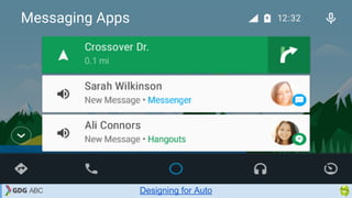 Messaging Apps
Designing for Auto
 