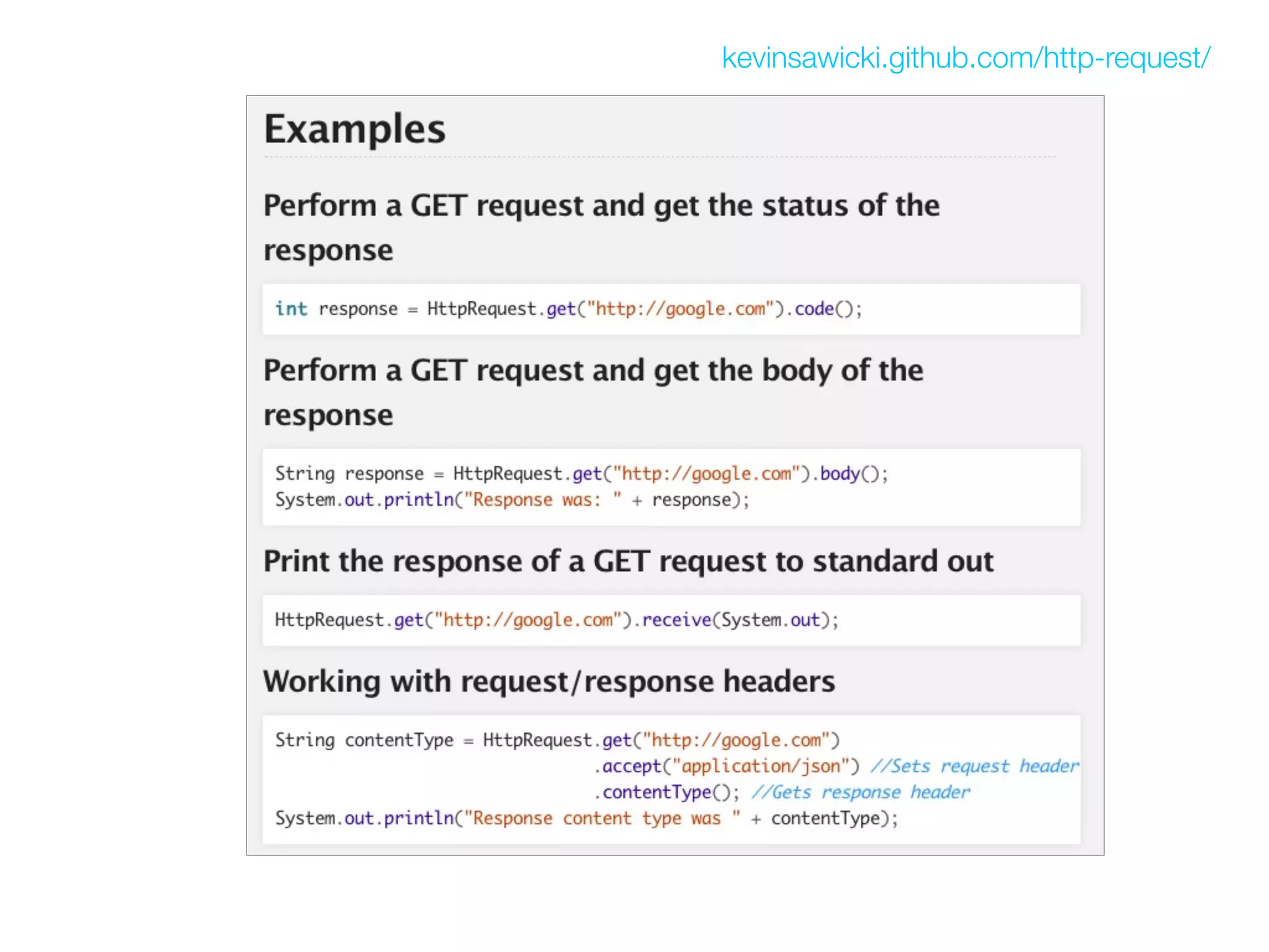 kevinsawicki.github.com/http-request/
 