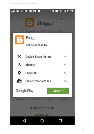 13.1: Permissions, Performance and Security
389
 
