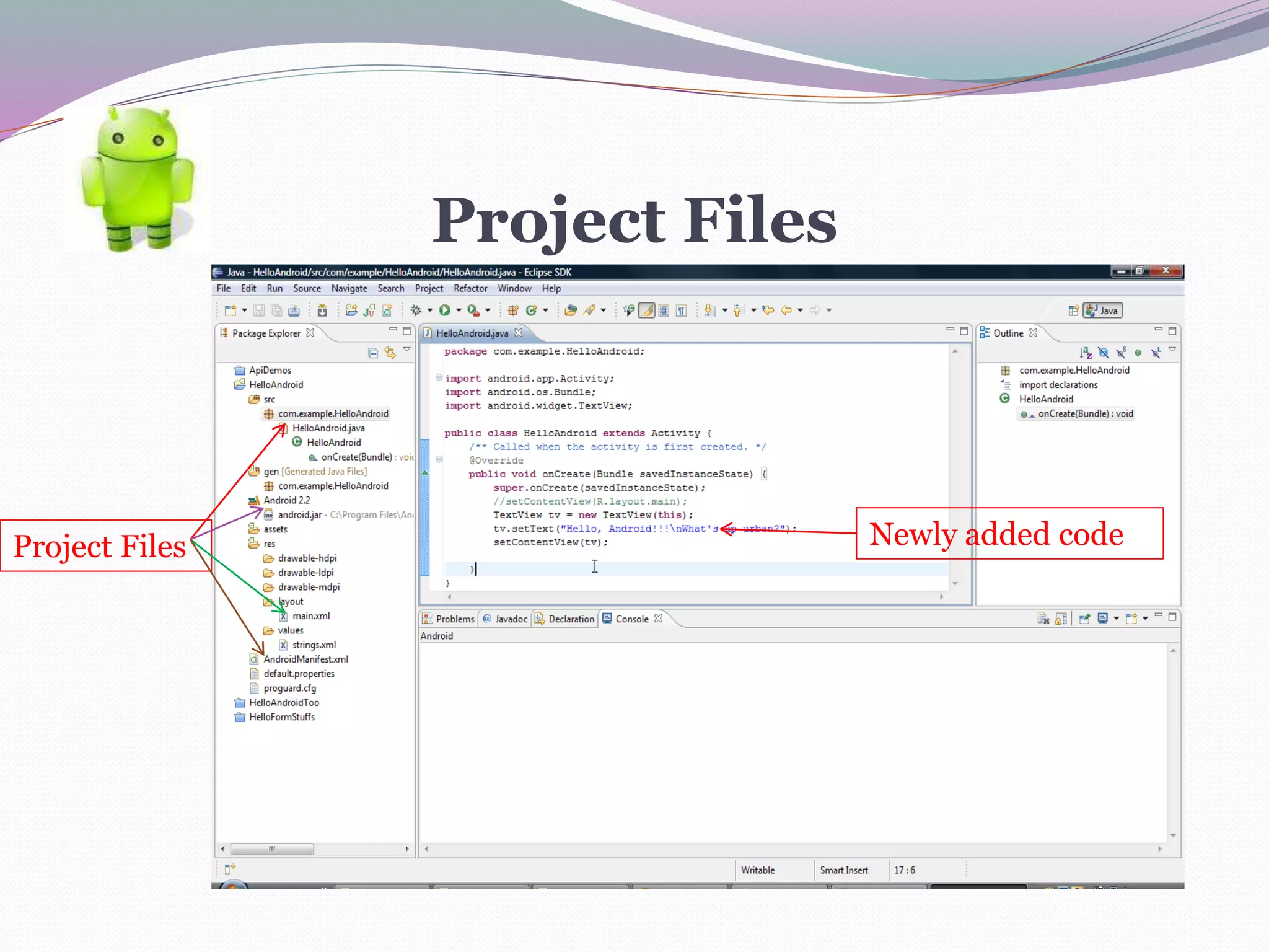 Newly added codeProject Files
Project Files
 