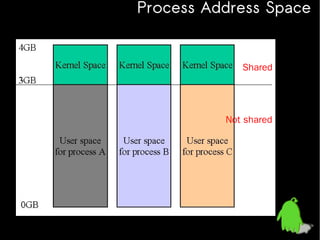 Process Address Space

Shared

Not shared

 