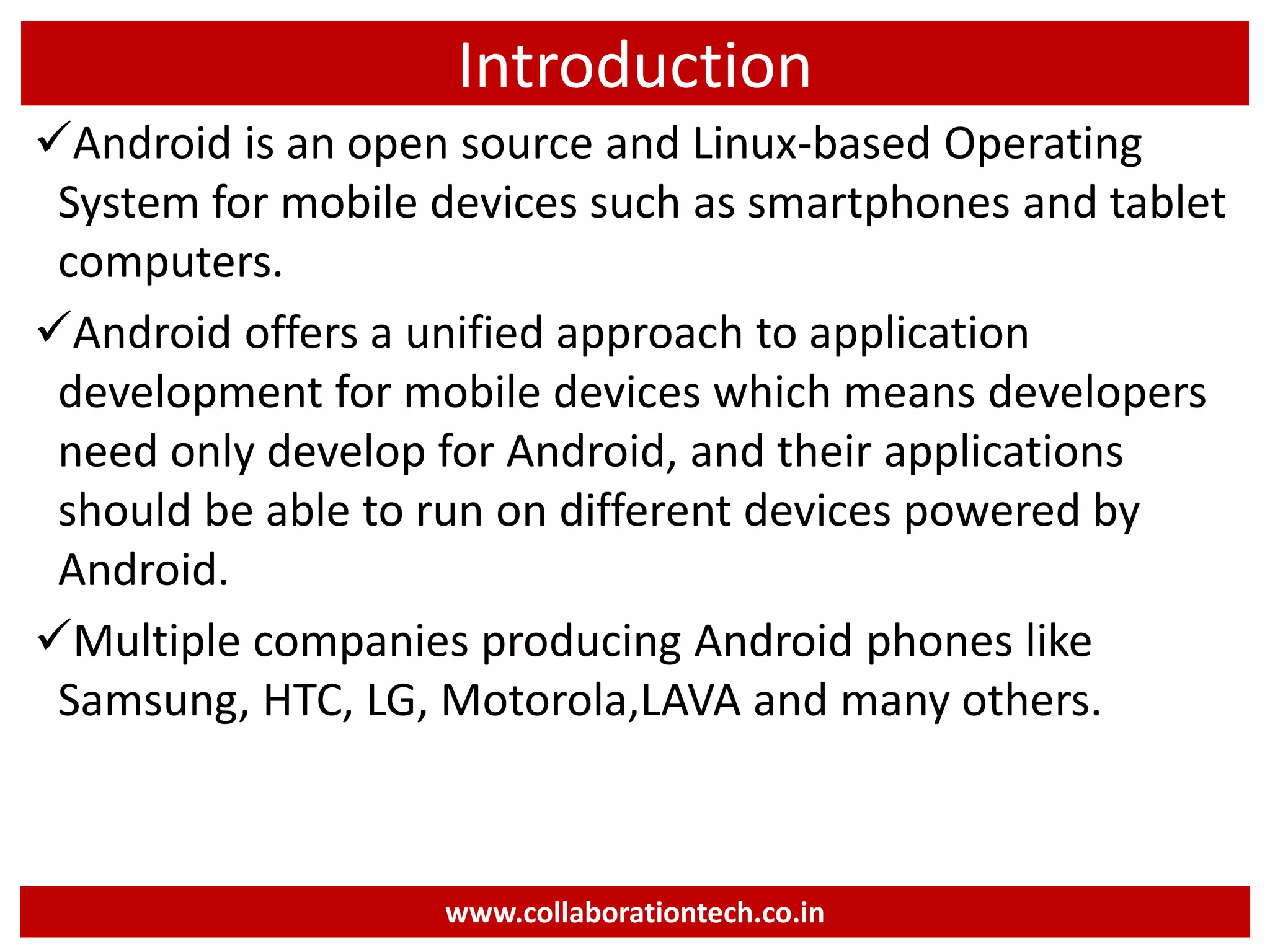 Introduction to Android Programming | PPT