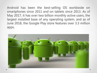 First Android Version On A Tablet Android introduction, history, version list till 9.0 Pie | PPTX