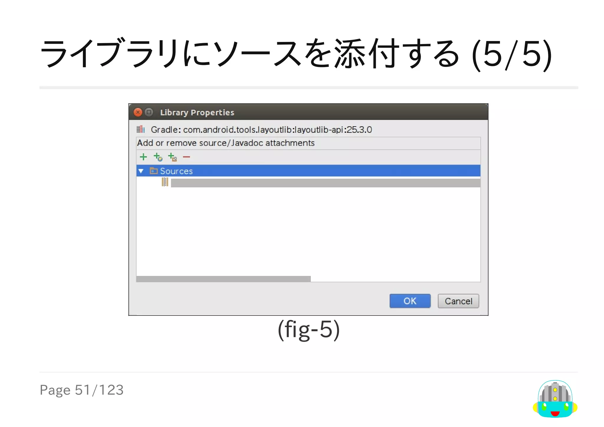Page	51/123
ライブラリにソースを添付する	(5/5)
(fig-5)
 