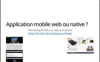 Android smartphones & tablettes : application mobile ou native ?