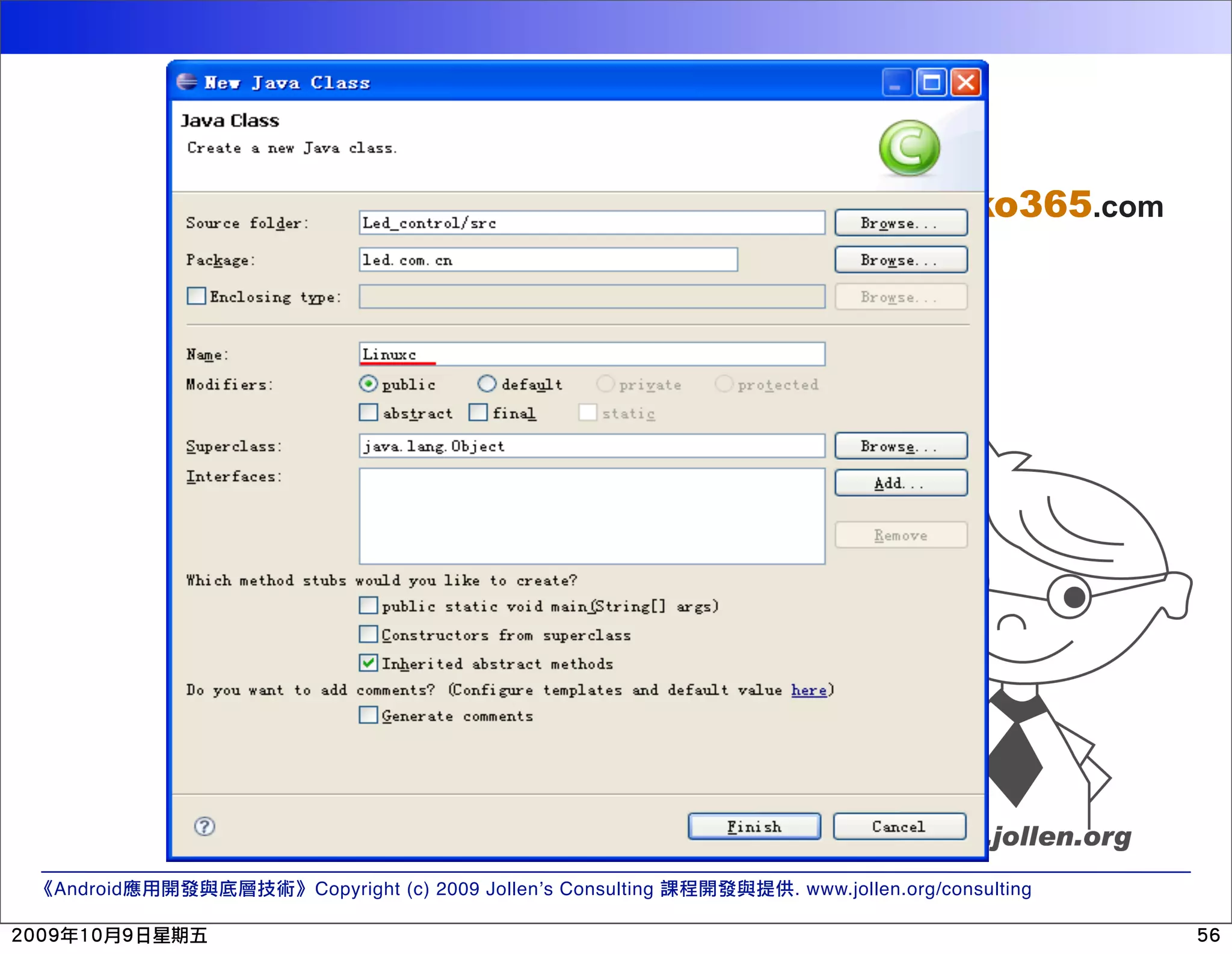 moko365.com Android Copyright (c) 2009 Jollen’s Consulting . www.jollen.org/consulting 