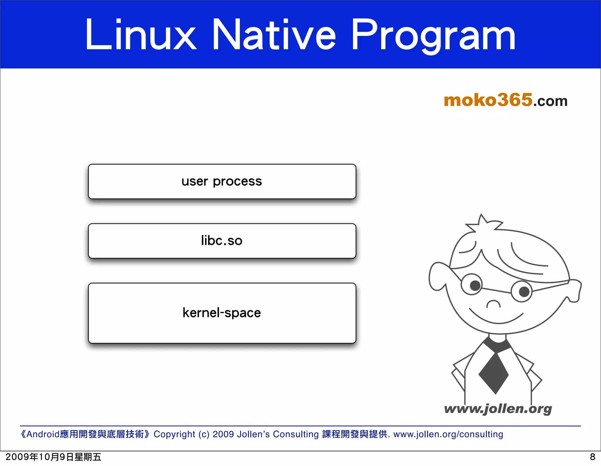 moko365.com /&)*!-*'$)&& !"#$%&' ()*+)!,&-.$) Android Copyright (c) 2009 Jollen’s Consulting . www.jollen.org/consulting 