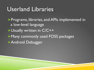User Land Programs Android past present-future | PDF