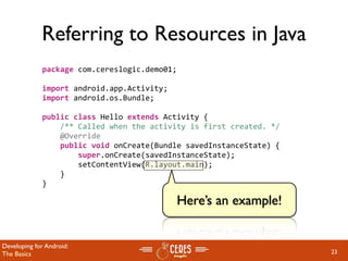 Android Development: The Basics | PPT