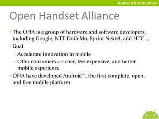 Oha Android Introduction to Android | PPT
